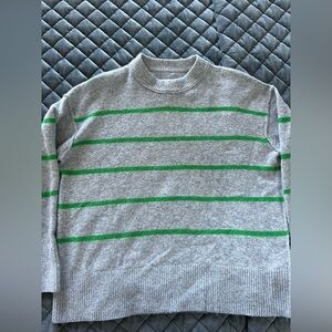 Aerie Striped Sweater Gray and  Green